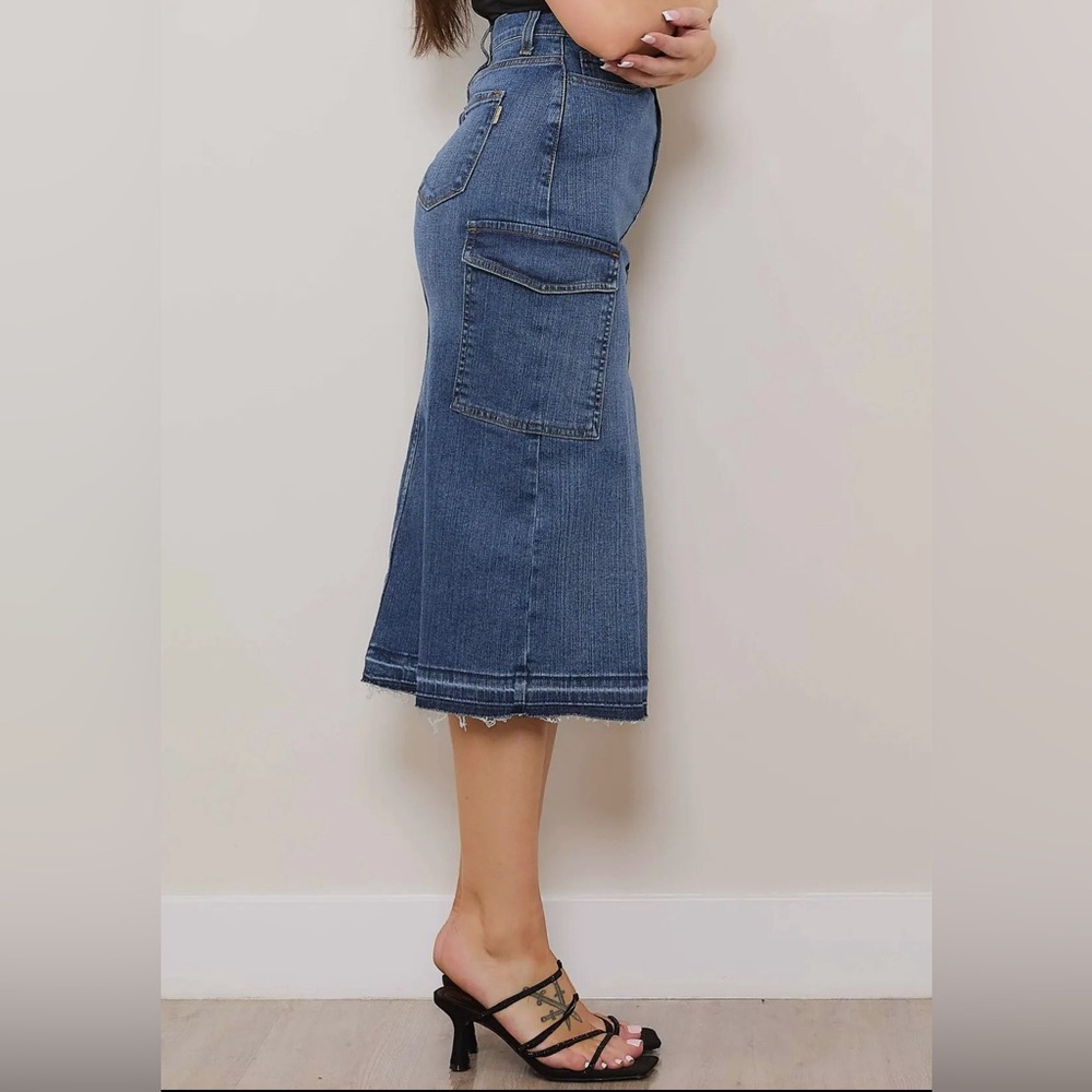 #26 Radiant Denim Midi Skirt - Picture 5 of 7